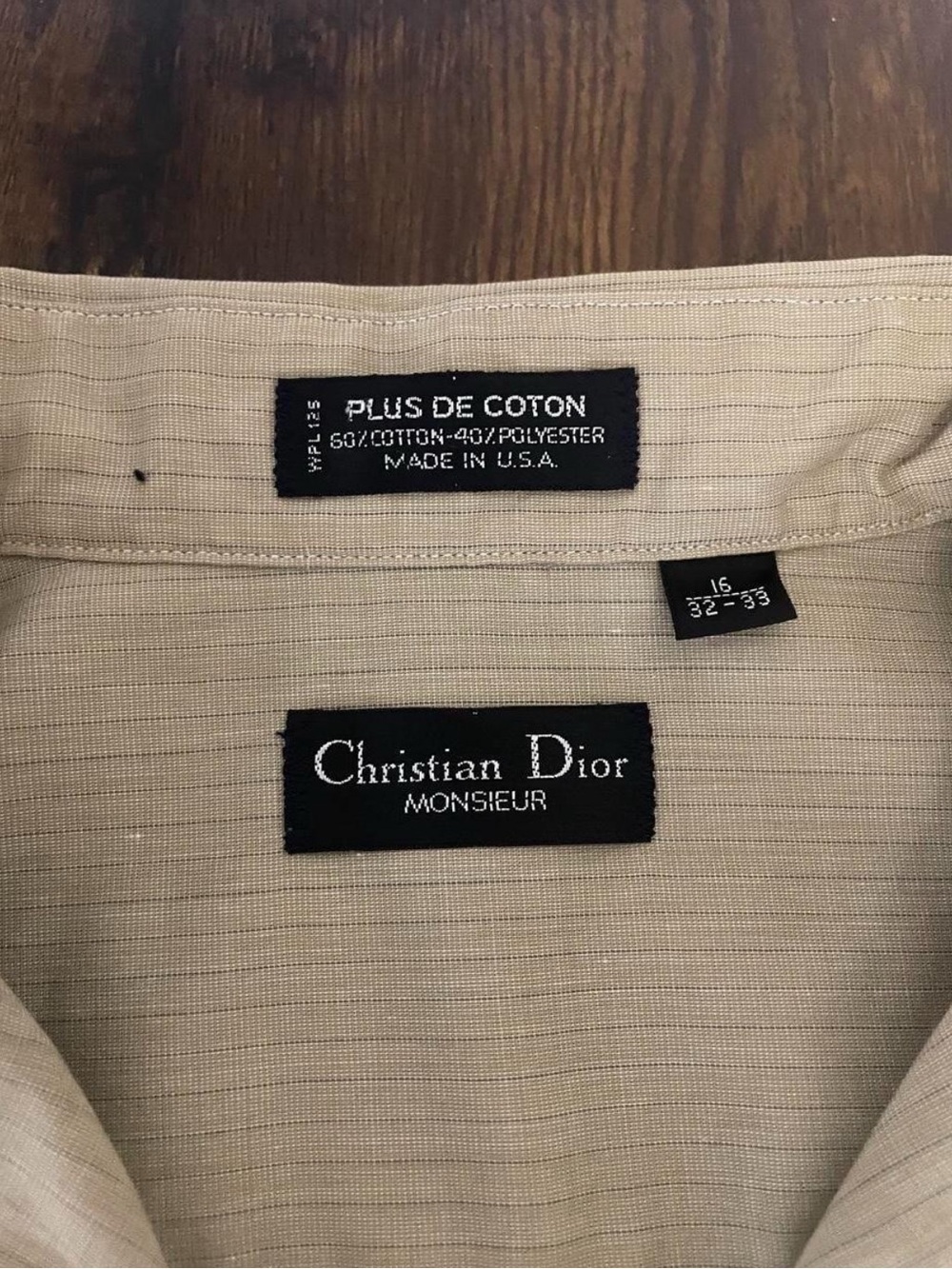 Vintage Christian Dior Monsieur long-sleeve button-down